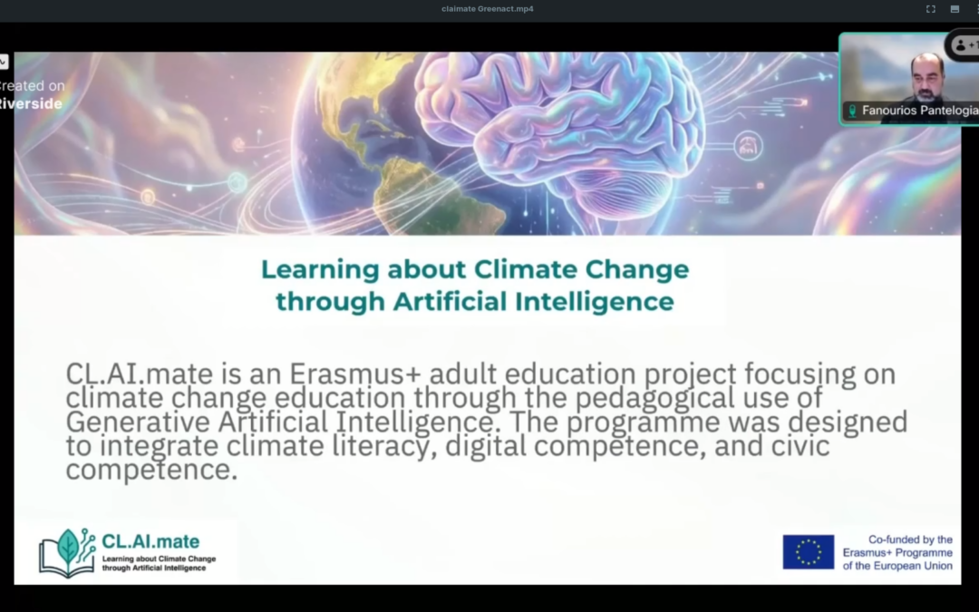 Présentation du projet Cl.AI.mate au partenariat ActGreen